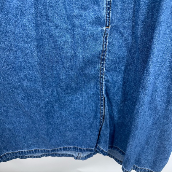 Vintage Y2K Denim Midi Dress Size 24W Plus Size Early 2000s Festival Rodeo - Picture 7 of 9